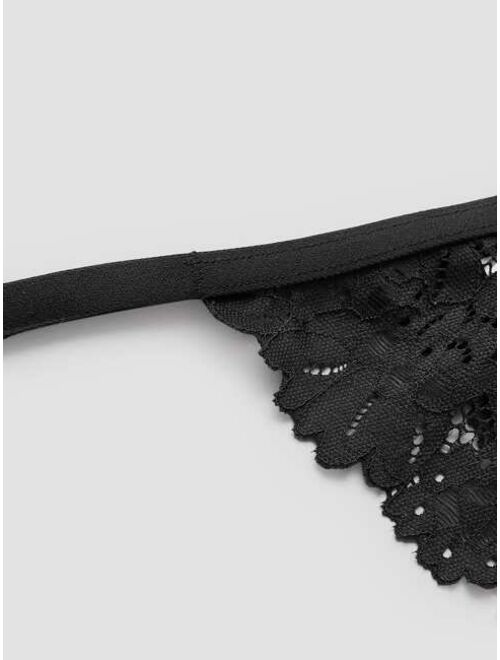 Shein Luvlette Floral Lace Thong