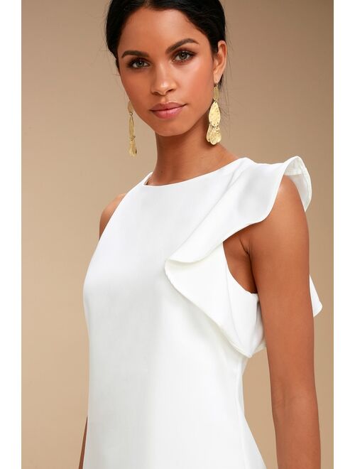 Lulus Dinah White One-Shoulder Mini Dress