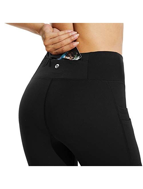 BALEAF Women's Fleece Lined Water Resistant Legging High Waisted Thermal Winter Hiking Running Tights Pockets