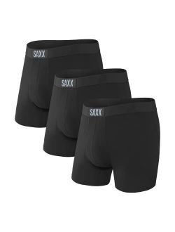 Men's Underwear VIBE Boxer Briefs with Built-In BallPark Pouch Support Underwear Pack of 3
