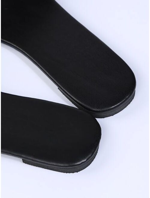 Shein Minimalist Braided Design Slide Sandals