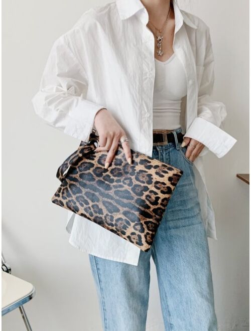 Shein Leopard large Clutch Bag
