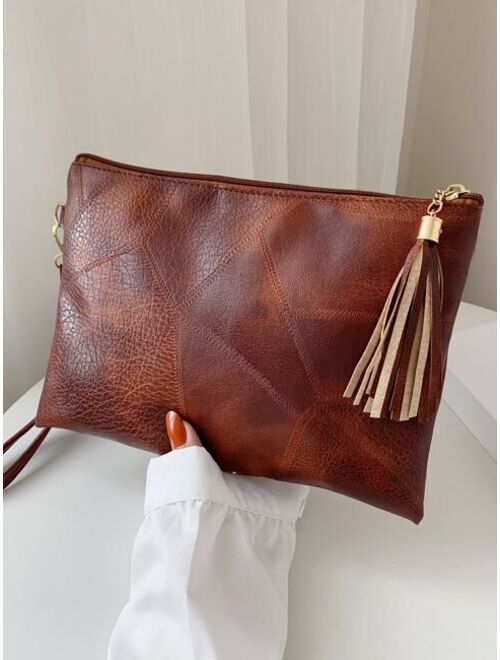 Shein Minimalist Tassel Decor Clutch Bag