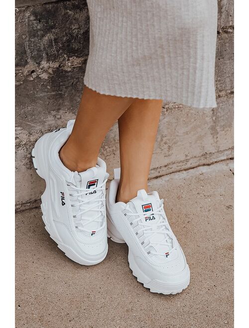 Fila Disruptor II Premium White Sneakers