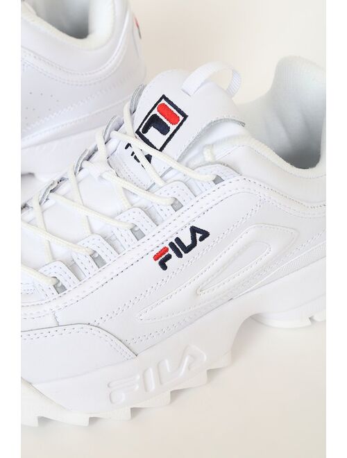 Fila Disruptor II Premium White Sneakers