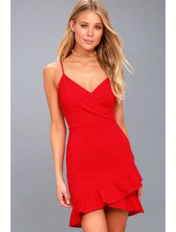 Sealed With a Kiss Red Bodycon Dress