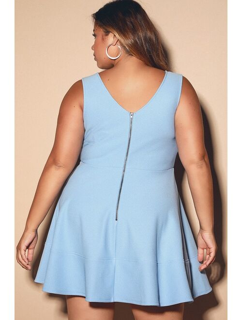 Lulus Home Before Daylight Periwinkle Dress
