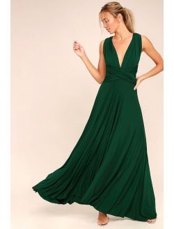 Tricks of the Trade Forest Green Maxi Dress