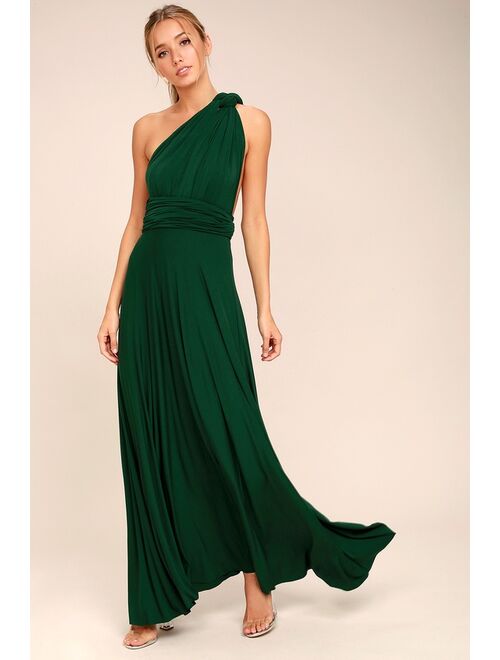 Lulus Tricks of the Trade Forest Green Maxi Dress