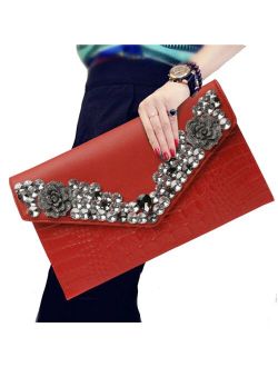 Famous design Fashion handbag women Genuine leather day clutch bag ladies banquet dress bag diamond hand bag ladies dinner bag