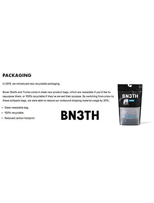 BN3TH Men's Classic Boxer Brief Prints Collection - Breathable Underwear with Three-Dimensional MyPakage Pouch Underwear
