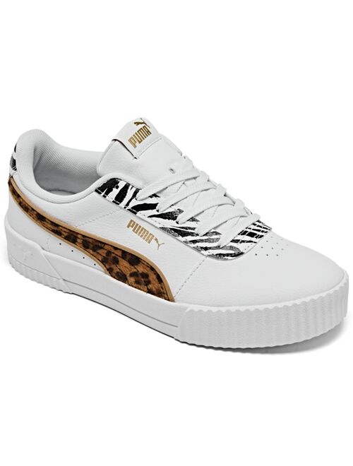 PUMA Women's Carina Animal Mix Platform Casual Sneakers from Finish Line