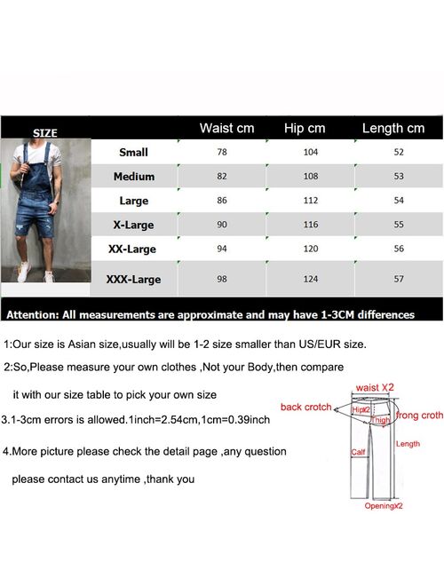 Loose Fashion Shorts Jumpsuit men's Ripped Jeans Men Casual Summer Denim Overalls Men Short Knee Length