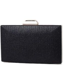 Women's Evening Handbags Women's Fashion PU Evening Bag Banquet Clutch Shoulder Bag (Color : Rose Red)