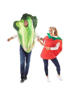 Lettuce & Tomato Halloween Couples Costume - Funny Food Outfits for Adults
