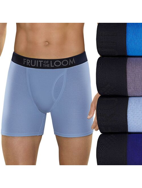 Men's Fruit of the Loom® 4-pack Breathable Stretch Micro-Mesh Boxer Briefs