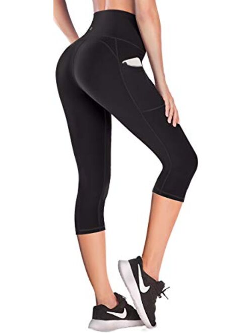 Ewedoos Lift Leggings with Pockets for Women High Waisted Yoga Pants for Women Workout Capri Leggings for Women