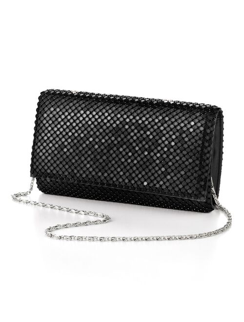 Buy Jessica McClintock Metal Mesh Roll Evening Bag Clutch Purse online