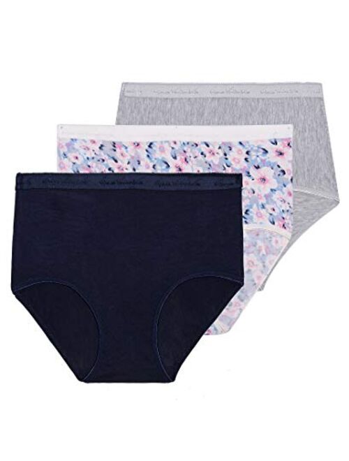 Gloria Vanderbilt Womens Full Coverage Underwear Ultra Soft Tagless Panties for Women Briefs