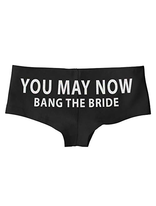 You May Now Bang The Bride Funny SexyBoy Short Panty Gift for Honeymoon Wedding Night Lingerie