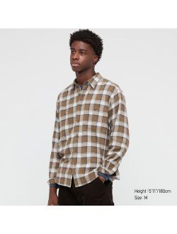 MEN FLANNEL CHECKED LONG-SLEEVE SHIRT