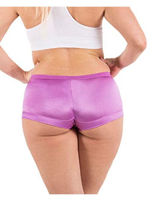 Barbra Satin Panties S to Plus Size Boyshorts Panties for Women Underwear 6 Pack