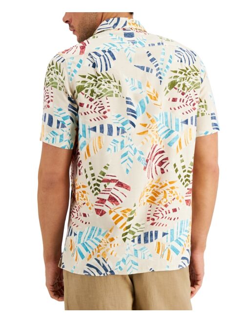 Tasso Elba Men's Talinado Leaf-Print Shirt, Created for Macy's