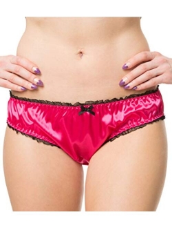 Women's Tanga Bikini Lingerie Briefs Panties Satin Knickers