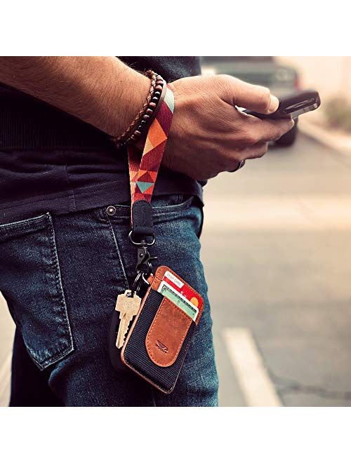 POCKT Lanyard for Keys Wristlet Strap Key Chain Holder for Men and Women - Cool Hand Wrist Lanyards for Keys and Wallets