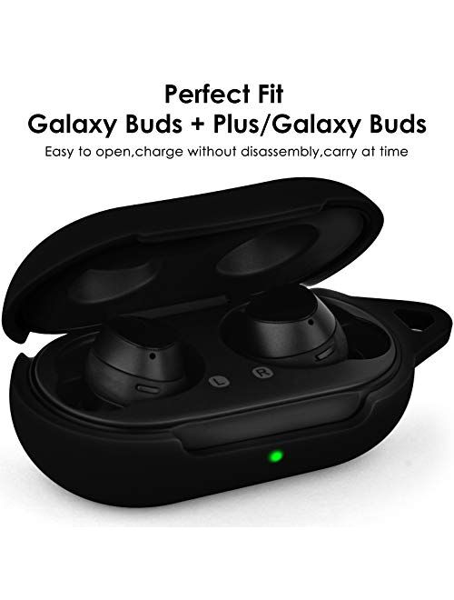 VISOOM Silicone Case Compatible with Samsung Galaxy Buds Plus / Galaxy Buds - 2021 Soft Carrying Case Protective Wireless Charging Cover Skin with Galaxy Earbuds Accessor