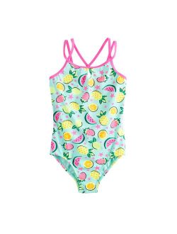 Girls 7-16 SO® Tutti Fruity Cross-Straps One-Piece Swimsuit