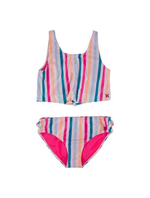 Girls 4-6x Hurley Striped Tankini & Bottoms Swimsuit Set