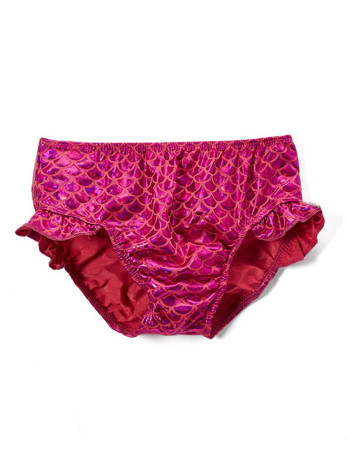 wind + thistle Fuchsia & Blue Mermaid Bikini Set - Toddler & Girls