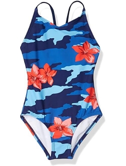 Daisy Beach Sport One-Piece Swimsuit (Big Kids)