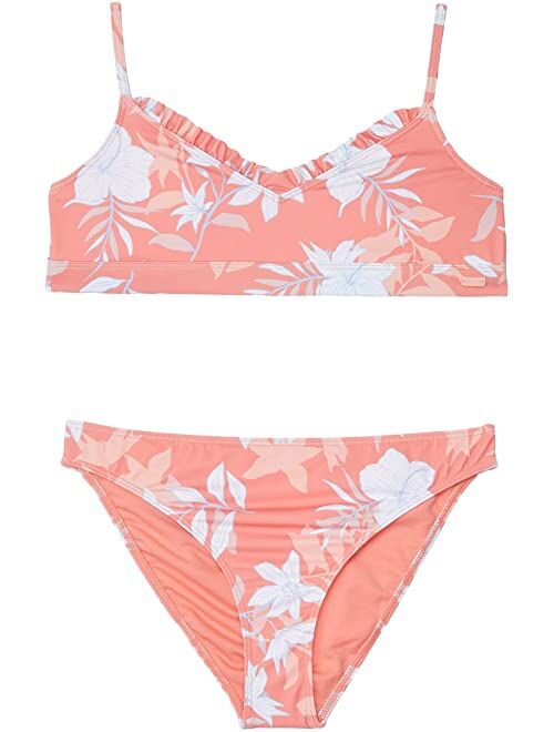 Roxy Bloom Paradise Bralette Set Swimsuit (Big Kids)