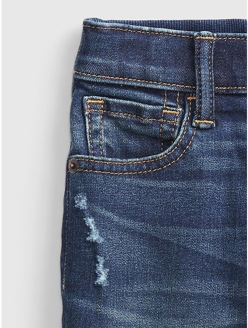 GAP Toddler Elasticized Pull-On Slim Taper Destructed Jeans with Washwell™