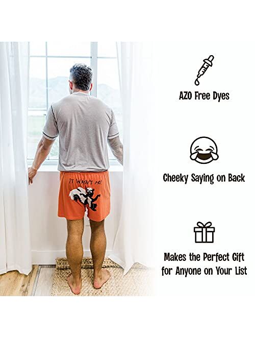 Lazy One Funny Boxers, Novelty Boxer Shorts, Humorous Underwear, Gag Gifts for Men, Moose Designs