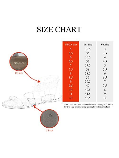 DREAM PAIRS Women's Elatica Elastic Ankle Strap Flat Sandals
