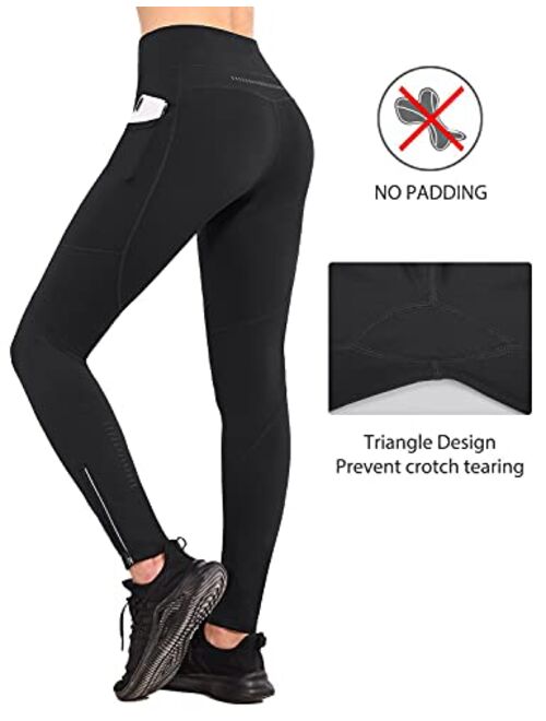BALEAF Women's Fleece Lined Water Resistant Running Cycling Tights High Waisted Thermal Leggings Winter Pants Cold Weather