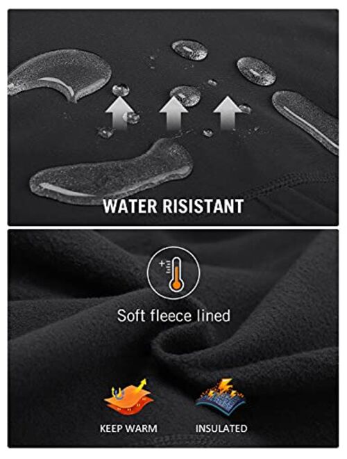 BALEAF Women's Fleece Lined Water Resistant Running Cycling Tights High Waisted Thermal Leggings Winter Pants Cold Weather