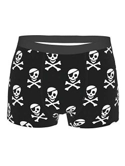 Antkondnm Pirate Skulls Funny Boxer Briefs Print Underwear for Men Custom