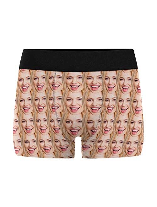 Custom Men's Boxer Briefs Printed with Funny Photo Face Unlimited Rides for Her
