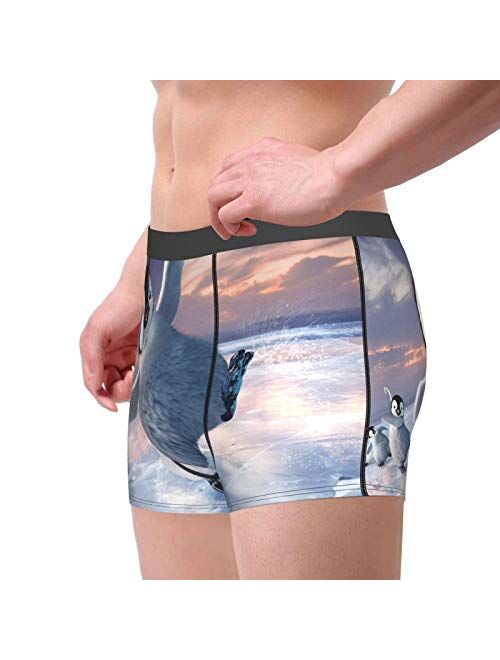 Boxer Briefs Mens Penguin Underwear For Men Animals Breathable Stretch Comfortable Boxer Shorts Gifts For boys Underpants