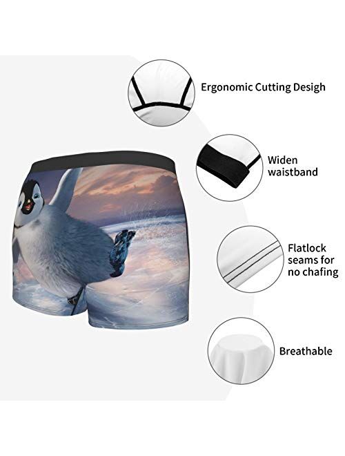Boxer Briefs Mens Penguin Underwear For Men Animals Breathable Stretch Comfortable Boxer Shorts Gifts For boys Underpants