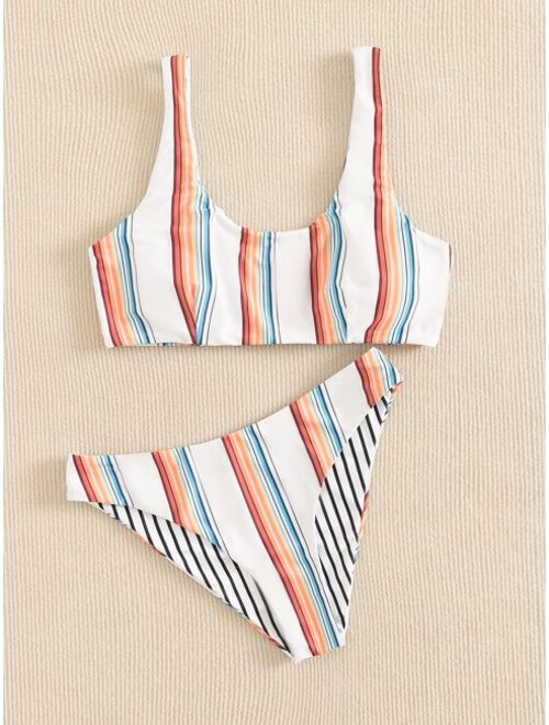 Shein Striped Bikini Swimsuit