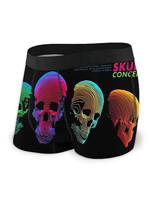 KiuLoam Colorful Skull Men's Boxer Briefs Underwear Boxer Trunk for Men S-XXL