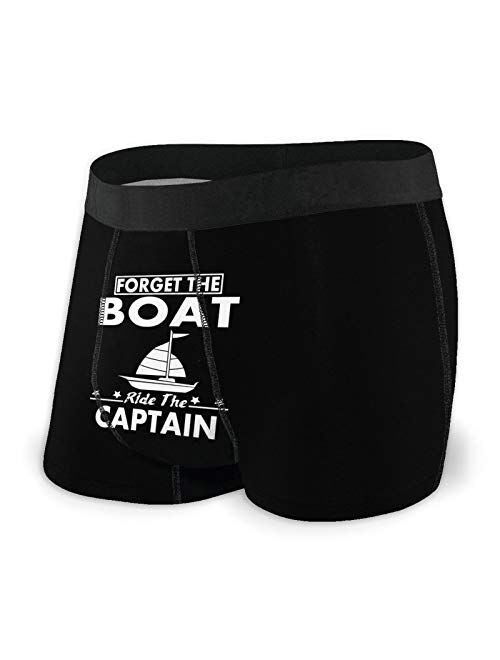 Forget The Boat Ride The Captain Mens Underwear Funny Print Boxer Brief with Comfort Waistband