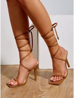 Minimalist Stiletto Gladiator Sandals