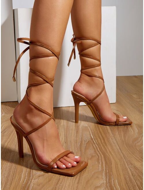 Shein Minimalist Stiletto Gladiator Sandals
