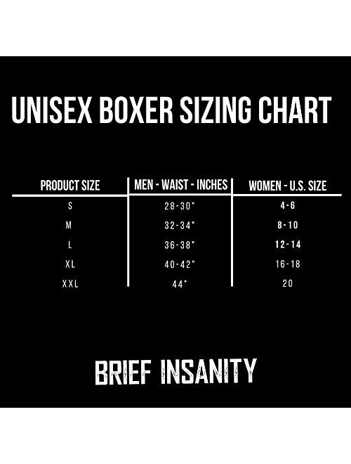 BRIEF INSANITY Boxer Briefs for Men and Women | Animal Cat Print Boxer Shorts - Funny, Humorous, Novelty Underwear